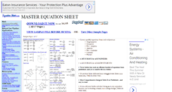 Desktop Screenshot of equationsheets.com