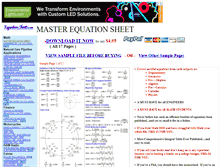 Tablet Screenshot of equationsheets.com